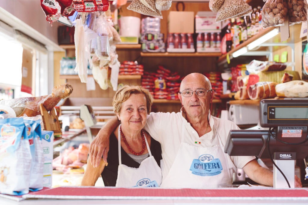 couple at market stall